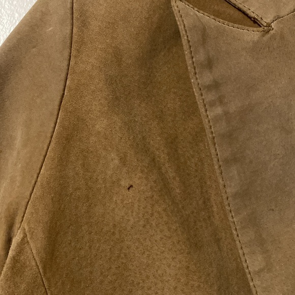 Tan leather blazer jacket bought in Paris size Small - Picture 6 of 8